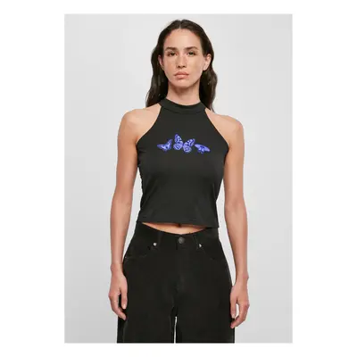 Short Top Butterfly Turtleneck Black