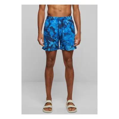 Swimsuit pattern shorts blue flower