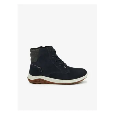 Dark blue boys ankle leather winter boots Richter - Boys