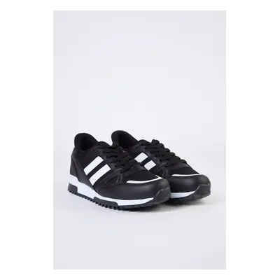 Trendyol Black Lace-Up Contrast Women's Sneakers