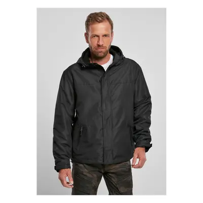 Black windbreaker with front zipper