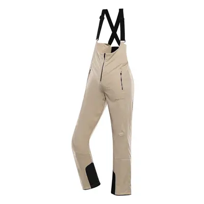 Women's ski softshell pants with membrane ALPINE PRO GERANA white pepper