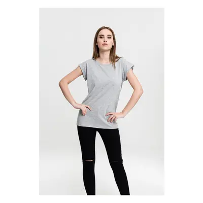 Women's T-shirt with extended shoulder grey