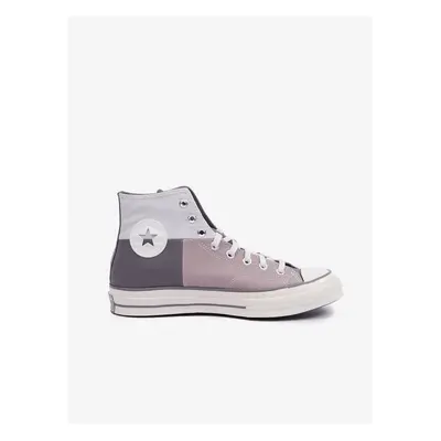 Pink-Grey Mens Ankle Sneakers Converse Chuck Crafted Patchwo - Men