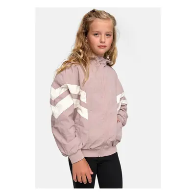 Girls' Crinkle Batwing jacket dukrose/whitesand