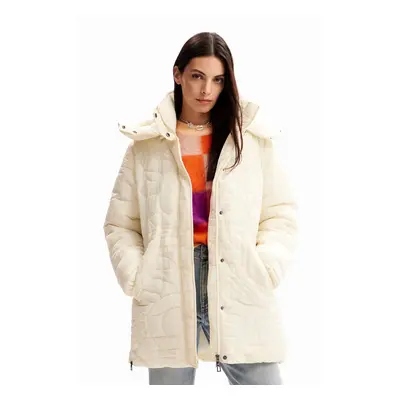 Cream women's winter jacket Desigual Tulip - Women's