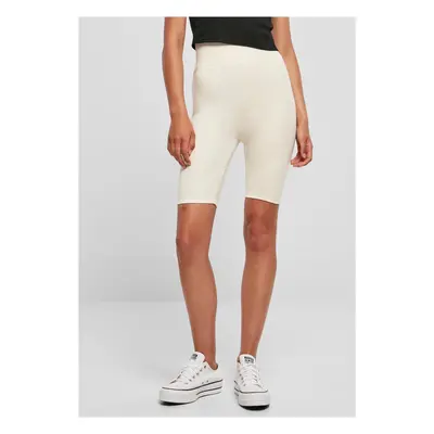 Women's high-waisted cycling shorts whitesand