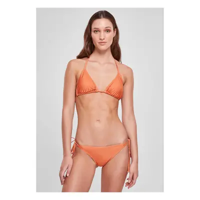 Women's recycled triangle bikini vintageorange