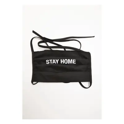 Stay Home Face Mask Black