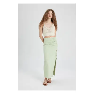 DEFACTO A-Line Linen Maxi Skirt