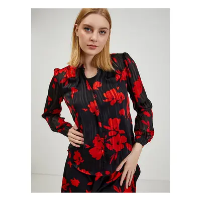 Red-black women's floral blouse ORSAY - Ladies