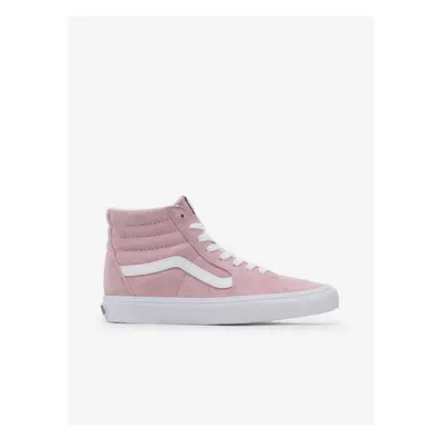 Pink Womens Ankle Suede Sneakers VANS UA SK8-Hi - Women