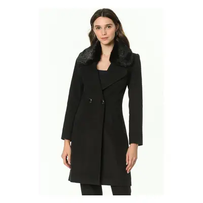 Z6643 DEWBERRY WOMEN'S COAT-BLACK