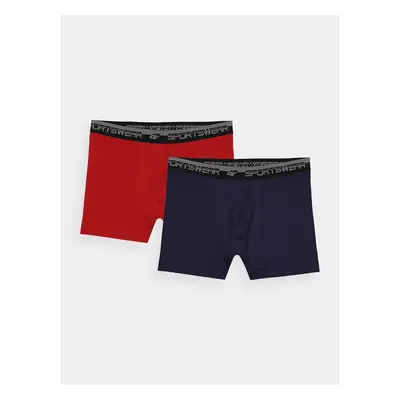 Men's Boxer Underwear 4F (2-pack) - navy blue/red