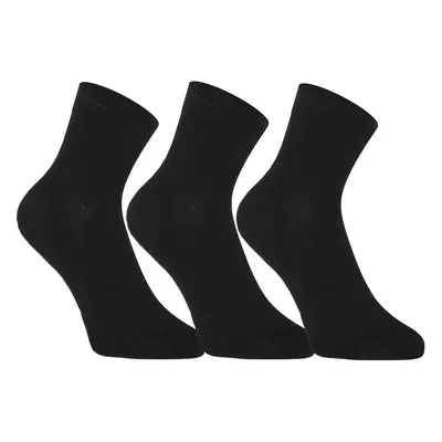 3PACK Styx ankle bamboo black socks