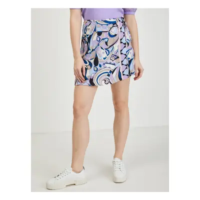 Blue-purple Women's patterned wrap skirt/shorts ORSAY - Ladies