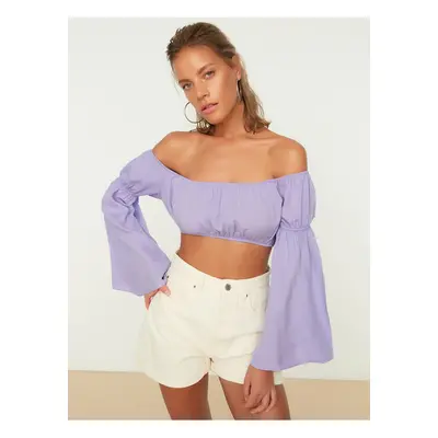 Light Purple Short Blouse Trendyol - Women