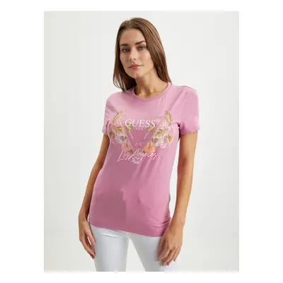 Pink Women's T-Shirt Guess - Women