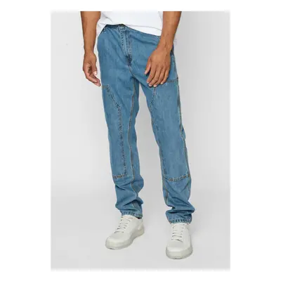 Men's Double Knee Jeans Light Blue/Washed