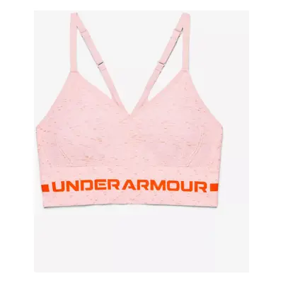 Under Armour Women's Bra Seamless Low Long Htr Bra Pink Beta Tint