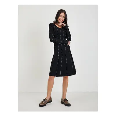 Black Women's Patterned Sweater Dress ORSAY - Women