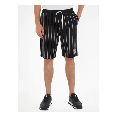 Black Mens Striped Shorts Tommy Jeans - Men