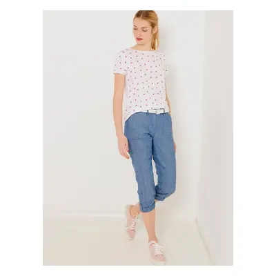 Blue 3/4 trousers CAMAIEU - Ladies