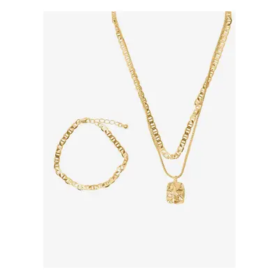 Women's Gold Bracelet and Necklace Set Pieces Myrsa - Women's