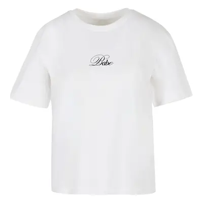 Women's T-shirt Babe Wording white