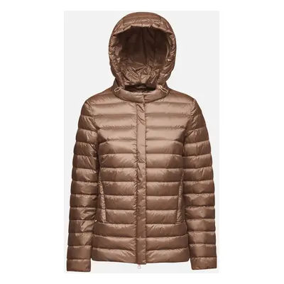 Dark brown women's down jacket Geox Jaysen - Women