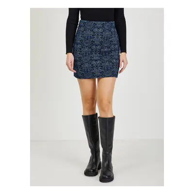 Dark blue Women's Patterned Mini Skirt ORSAY - Women