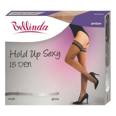 Bellinda HOLD UP SEXY DAY - Self-holding stockings - amber