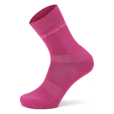 Unisex merino wool socks ALPINE PRO KLAMO fuchsia red