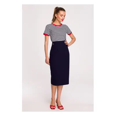 Stylove Woman's Skirt S297 Navy Blue