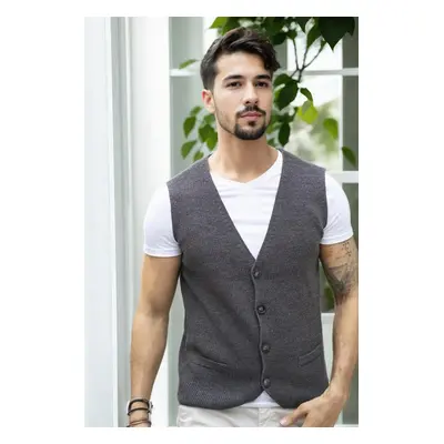 90862 Dewberry Mens Knitwear Vest-ANTHRACITE