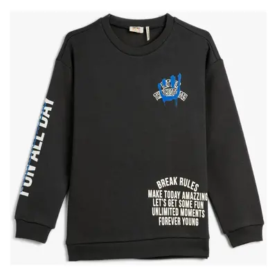 Koton Boys' Anthracite Sweatshirt