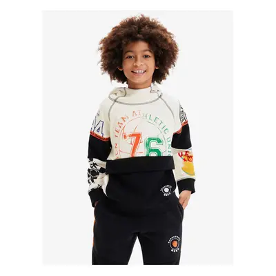 Black and cream boys hoodie Desigual Renne - Boys