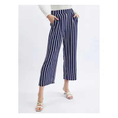 Orsay Dark Blue Ladies Striped Culottes Pants - Women