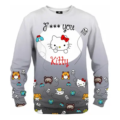 Mr. GUGU & Miss GO Unisex's Angry Kitty Black Sweater S-Pc2231