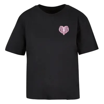 Women's T-shirt Heart Cage - black