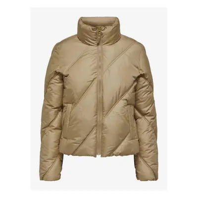 Beige women's quilted winter jacket JDY Verona - Women