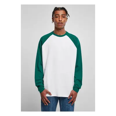 Organic Oversized Raglan Long Sleeve White/Green