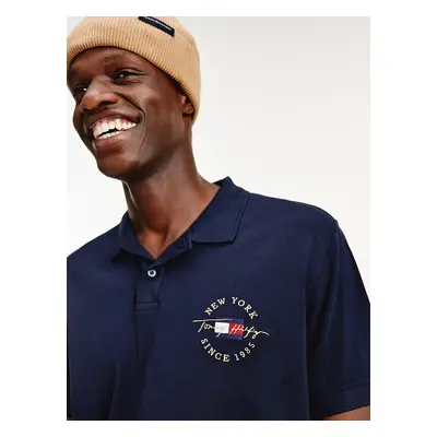 Dark blue mens polo shirt Tommy Hilfiger Icon Logo Interlock - Men