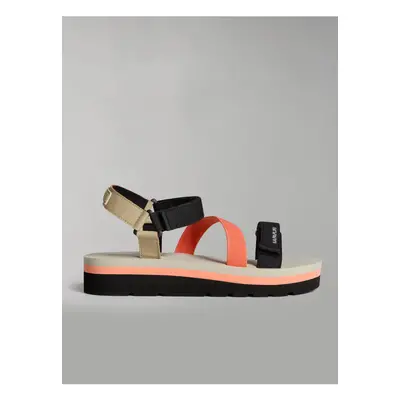 NAPAPIJRI Black-Orange Sandals - Womens