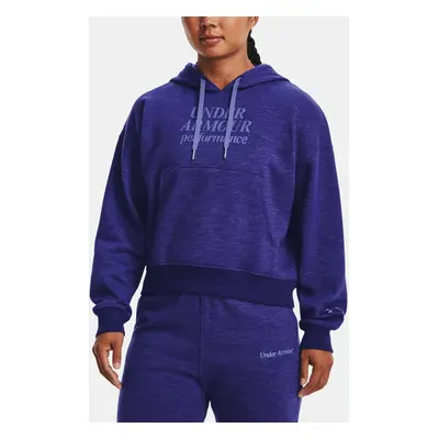 Under Armour Sweatshirt Essential Script Hoodie-BLU - Women