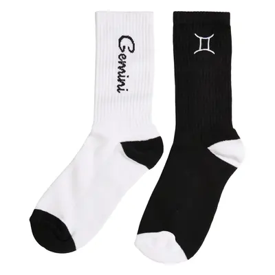 Zodiac Socks 2-Pack Black/White Gemini