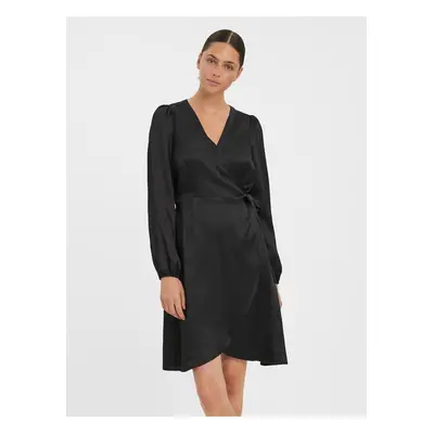 Black women's wrap dress Vero Moda Sabi - Women