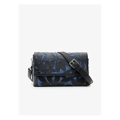 Blue-Black Women's Patterned Handbag Desigual Onyx Venecia 2.0 - Women