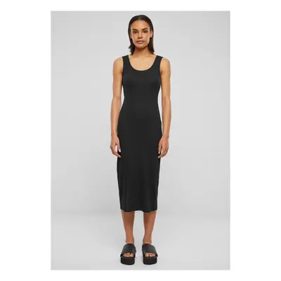 Women's Long Rib Dress Black