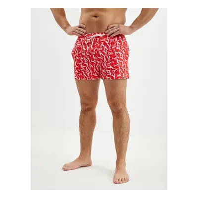 Calvin Klein Underwear Red Men's Patterned Swimsuit - Men's